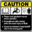 Caution Read Operators Manual Decal