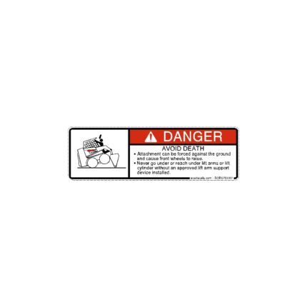 Danger Attachment Forced Against Ground Decal 6702301
