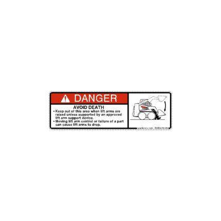 Danger Keep Out Under Lift Arms Decal 6702302