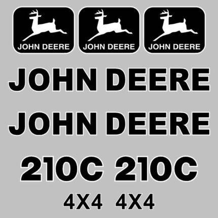 Deere 210C Decal Sticker Set