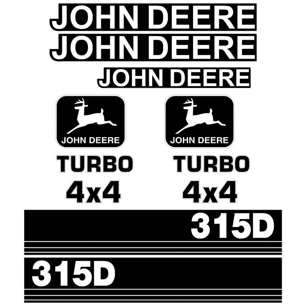 Deere 315D Decal Kit Deere 315D Decal Kit
