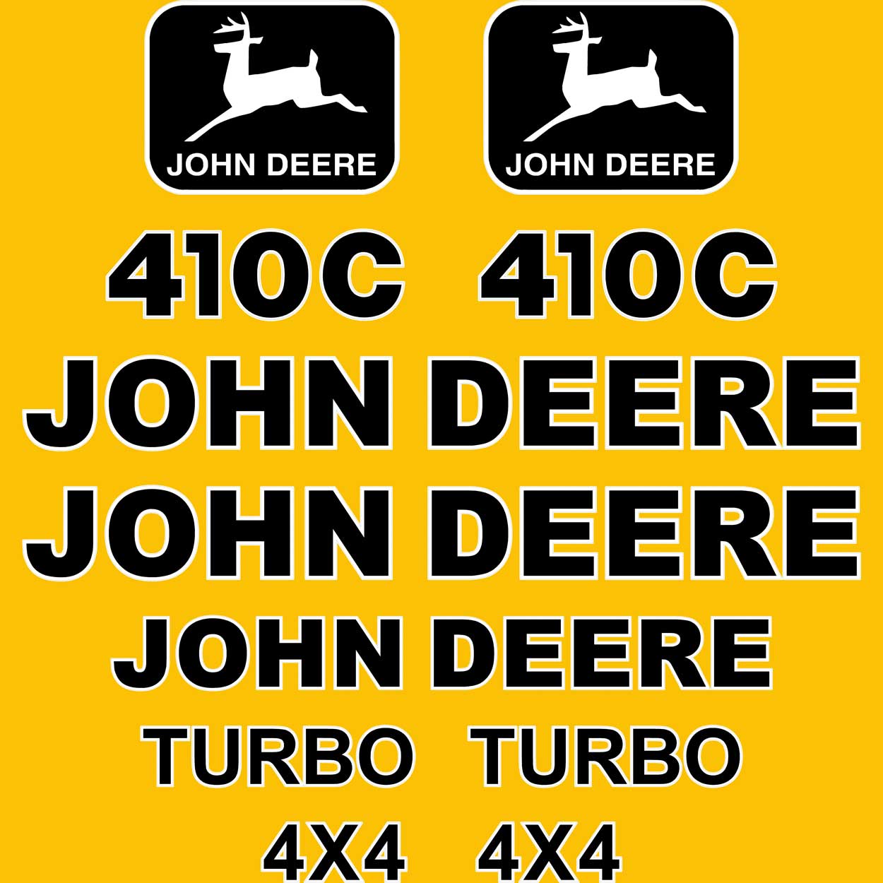 Deere 410C Decal Kit Deere 410C Decal Kit