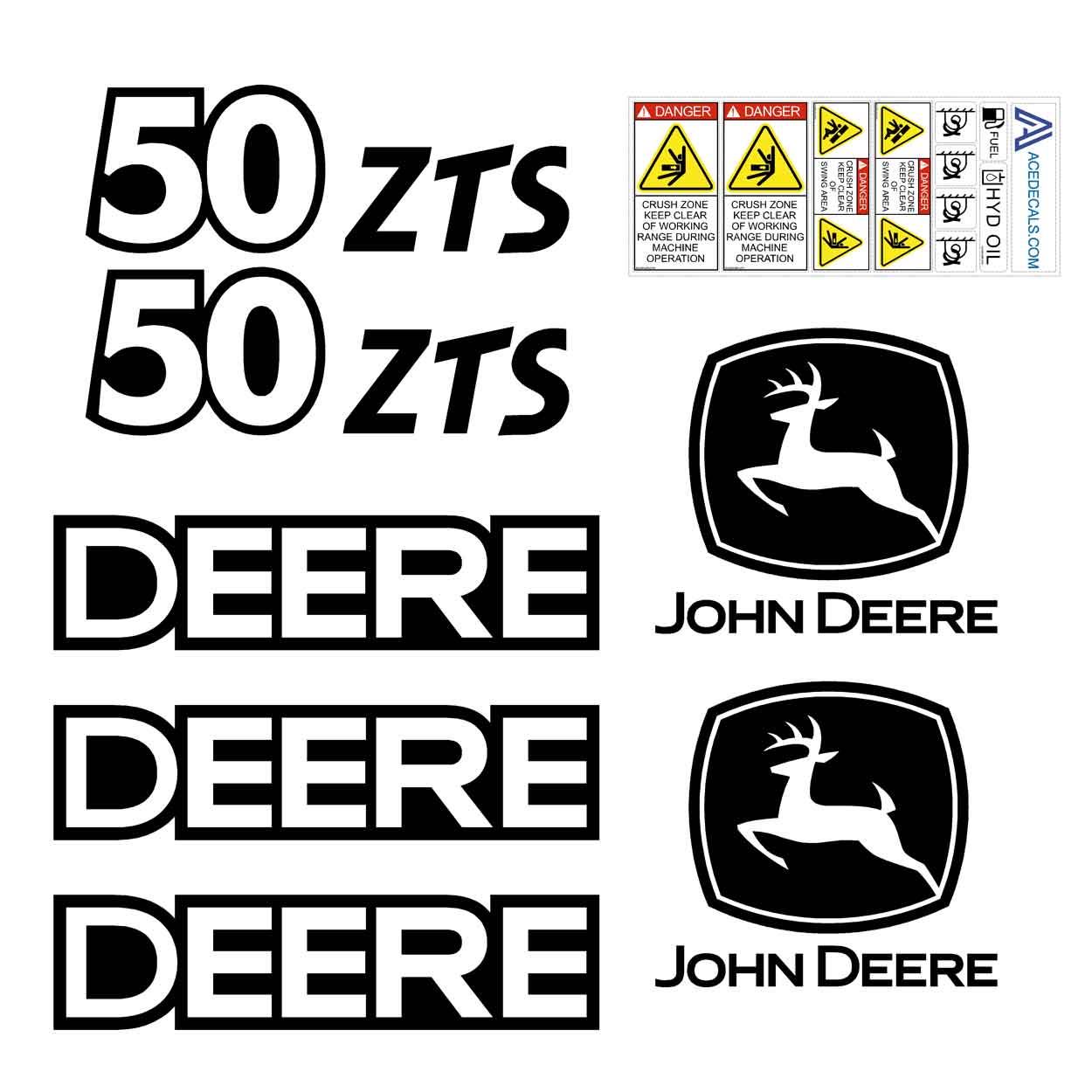 Deere 50 ZTS Decal Kit Deere 50 ZTS Decal Kit