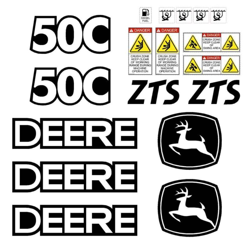 Deere 50C ZTS Decal Kit