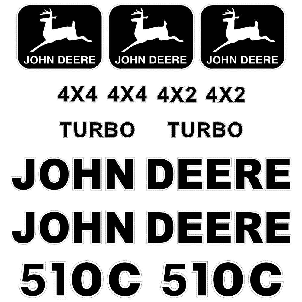 Deere 510C Decal Kit Deere 510C Decal Kit