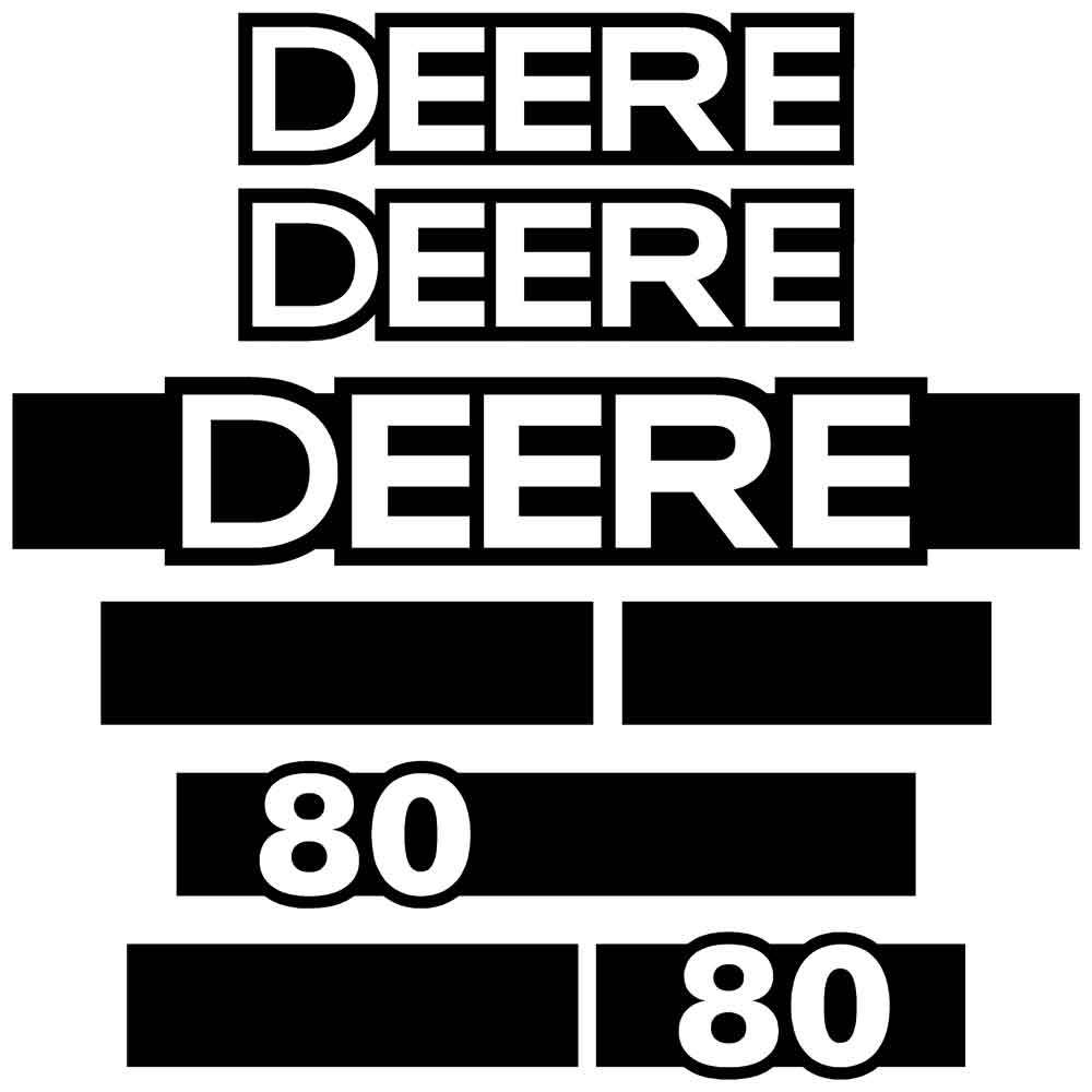 Deere 80 Decal Kit Deere 80 Decal Kit