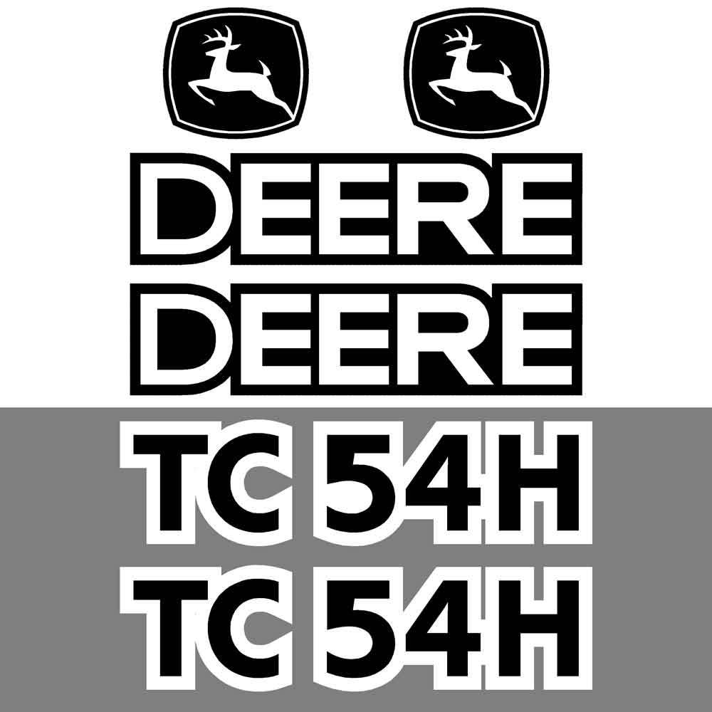 Deere TC54H Decal Kit Deere TC54H Decal Kit