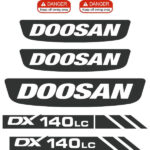 Doosan DX140LC Decal Kit
