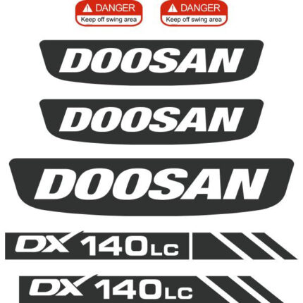 Doosan DX140LC Decal Kit