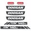 Doosan DX140W -3 Decal Kit