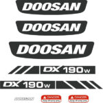 Doosan DX190W Decal Kit