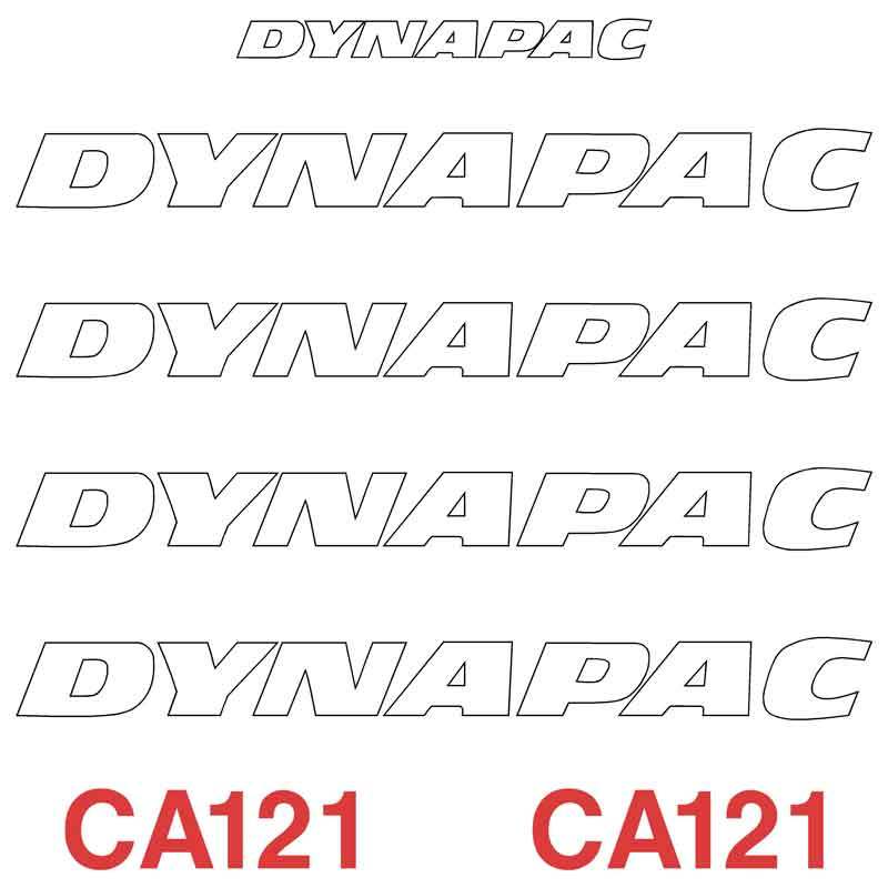 Dynapac CA121 Decal Kit Dynapac CA121 Decal Kit