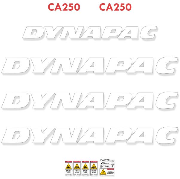Dynapac CA250 Decal Kit Dynapac CA250 Decal Kit