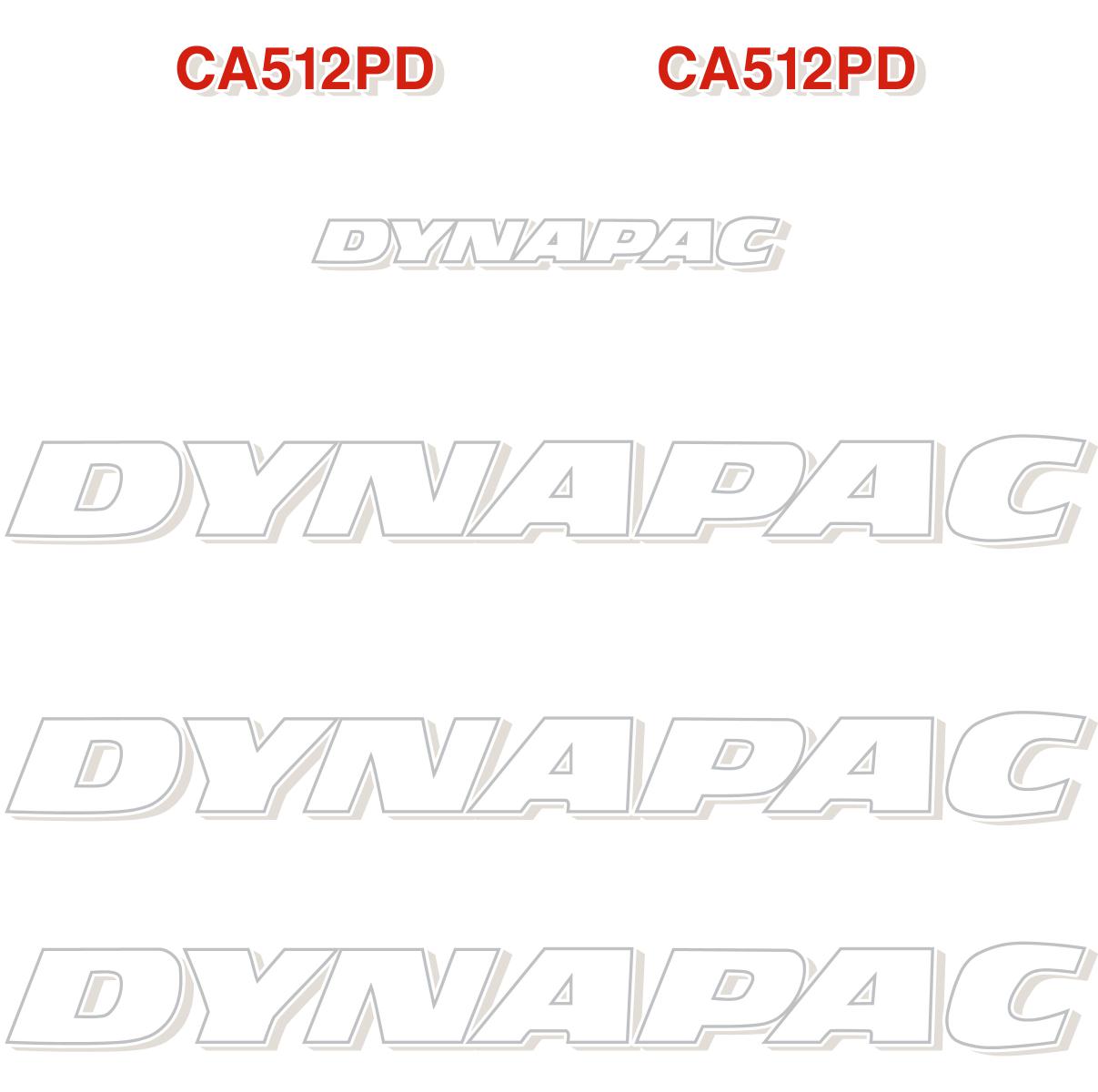 Dynapac CA512 PD Decal Kit Dynapac CA512 PD Decal Kit