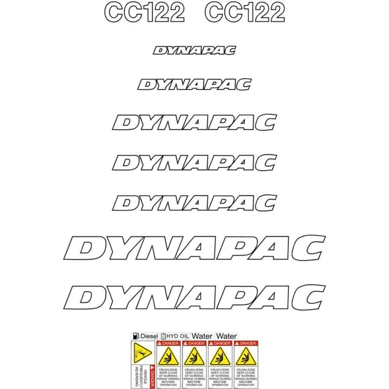 Dynapac CC122 Decal Kit