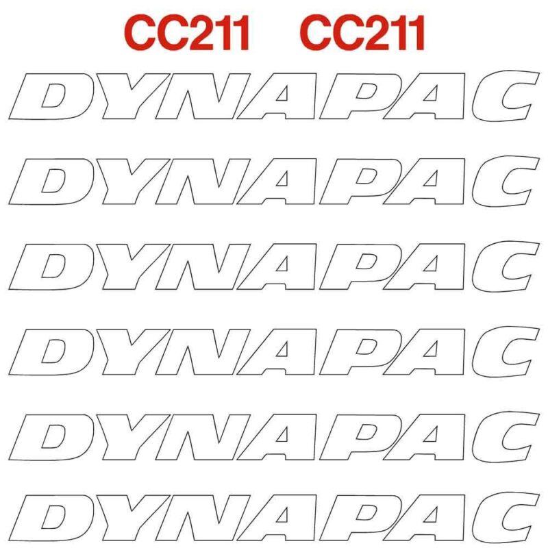 Dynapac CC211 Decal Kit