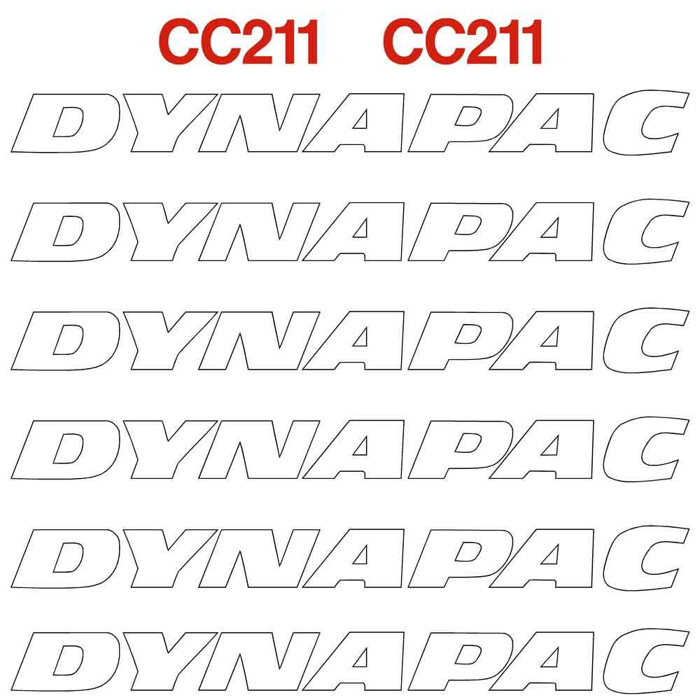 Dynapac CC211 Decal Kit Dynapac CC211 Decal Kit