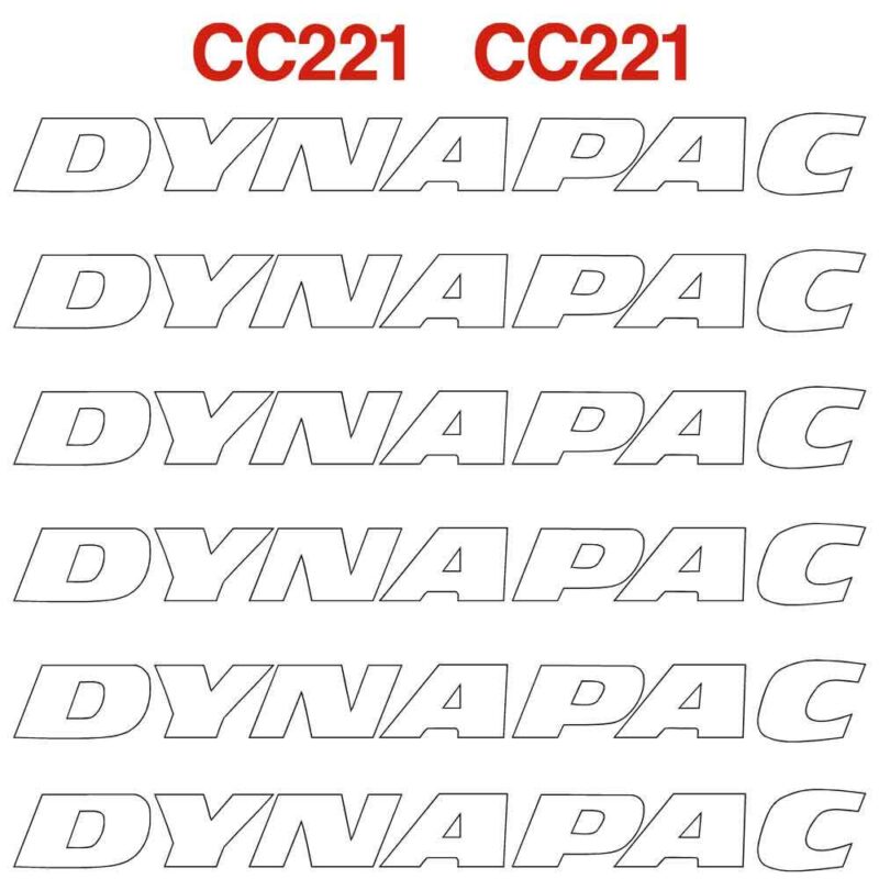 Dynapac CC221 Decal Kit