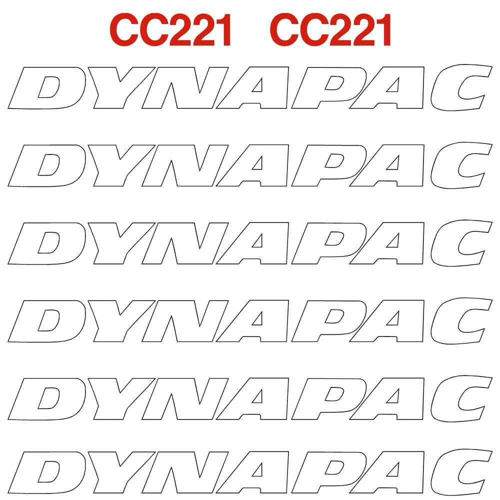 Dynapac CC221 Decal Kit Dynapac CC221 Decal Kit