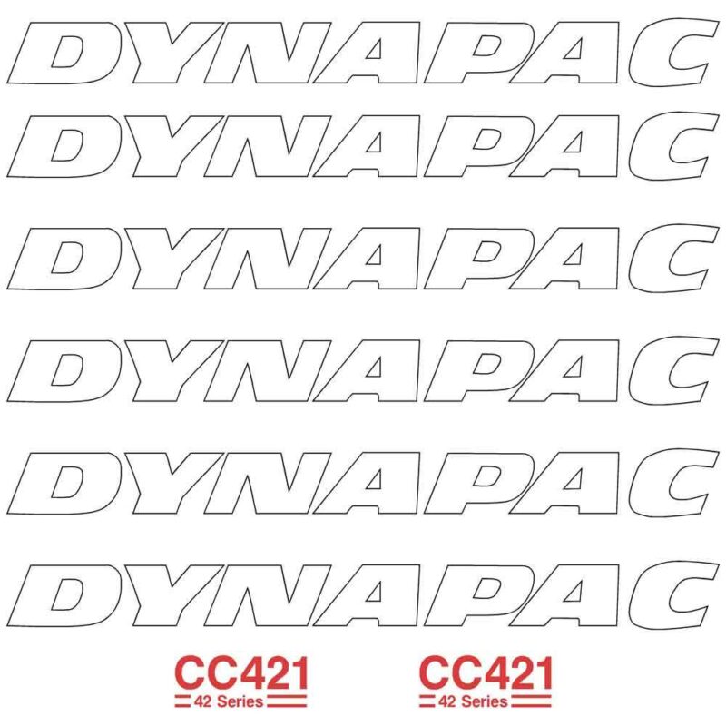 Dynapac CC421 Decal Kit