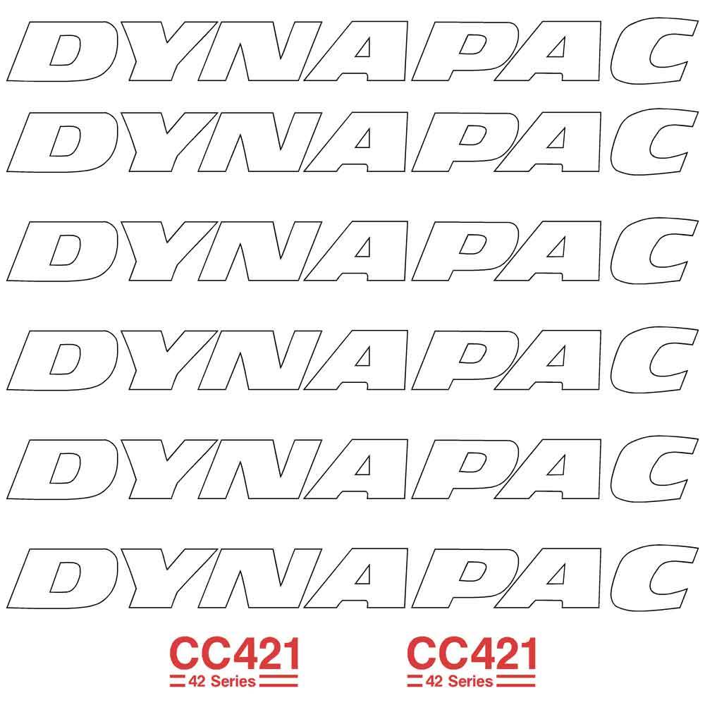 Dynapac CC421 Decal Kit Dynapac CC421 Decal Kit