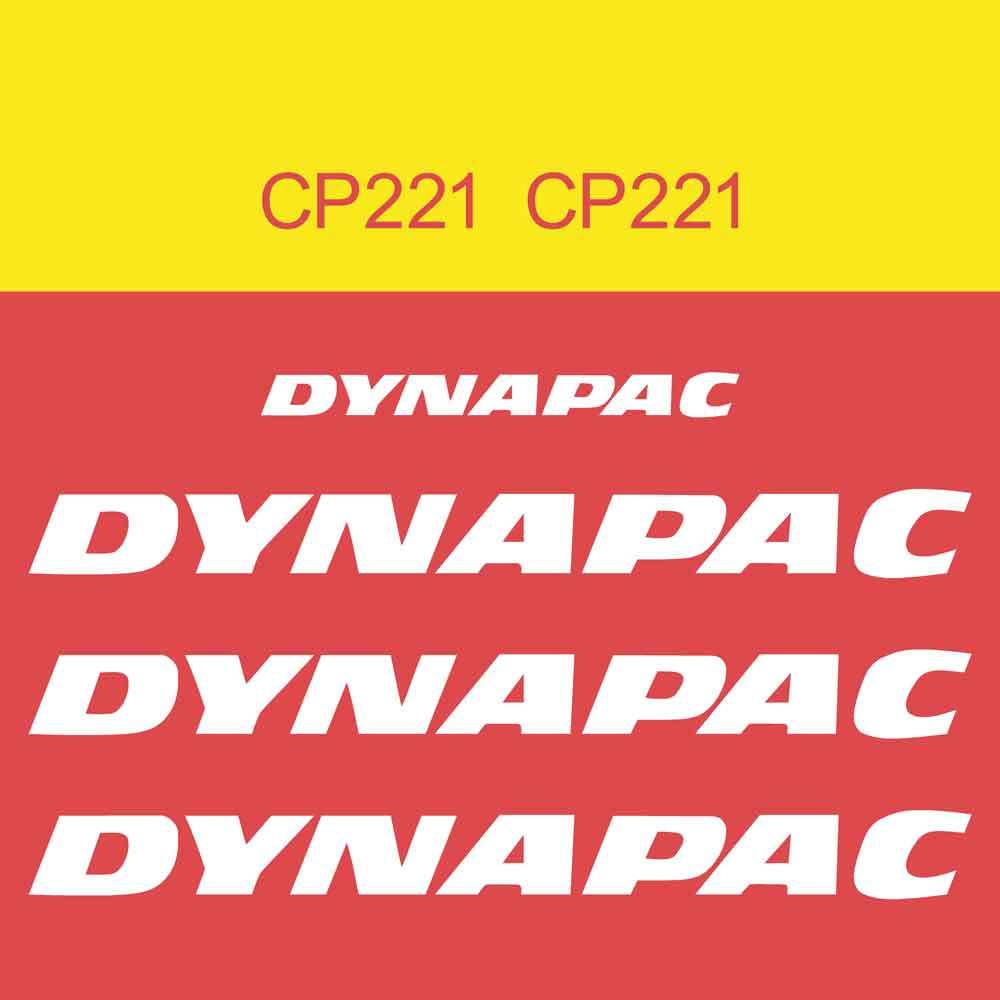 Dynapac CP221 Decal Kit Dynapac CP221 Decal Kit