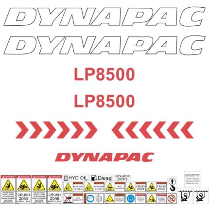 Dynapac LP8500 Decal Kit - Trench Compactor
