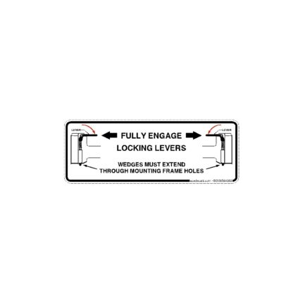 Engage Locking levers decal 6561383