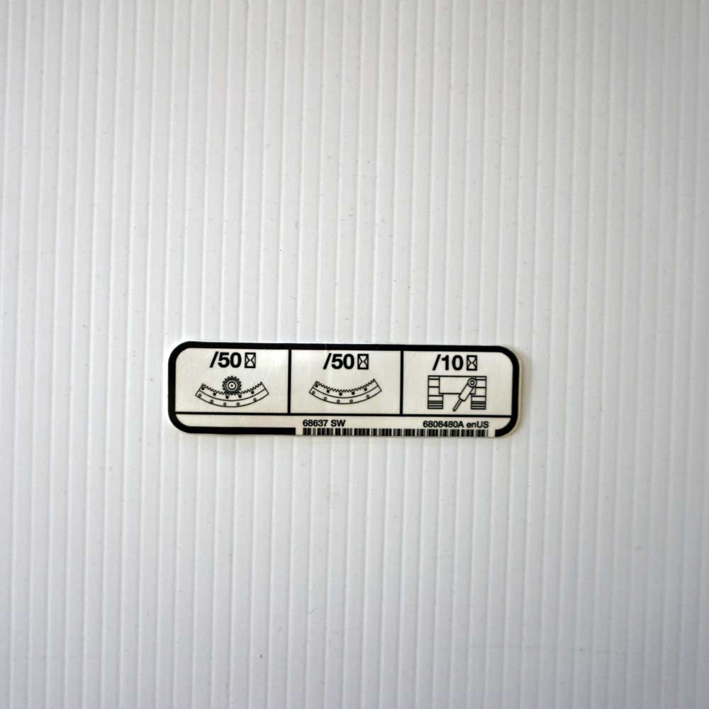 Excavator Greasing Interval Warning Advice Decal 6808480 Excavator Greasing Interval Warning Advice Decal 6808480