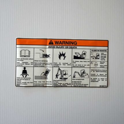Excavator Operation Warning Decal 6807776