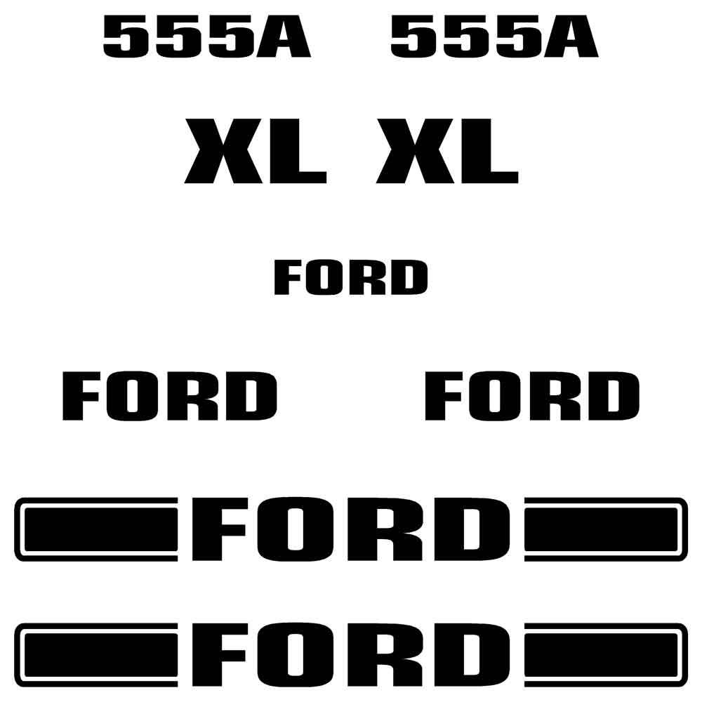 Ford 555A XL Decal Kit Ford 555A XL Decal Kit