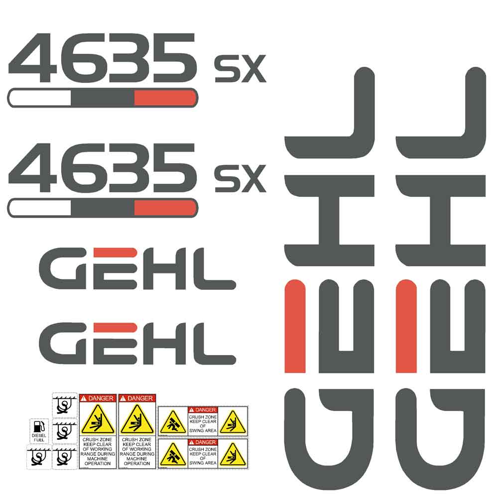 Gehl 4635 Decal Kit Gehl 4635 Decal Kit