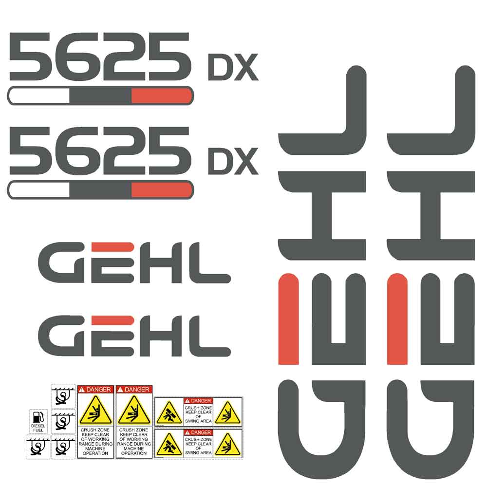 Gehl 5625 Decal Kit Gehl 5625 Decal Kit