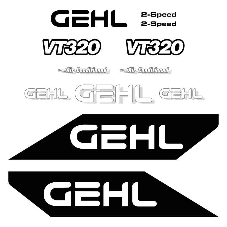 Gehl VT320 Decal Kit Gehl VT320 Decal Kit