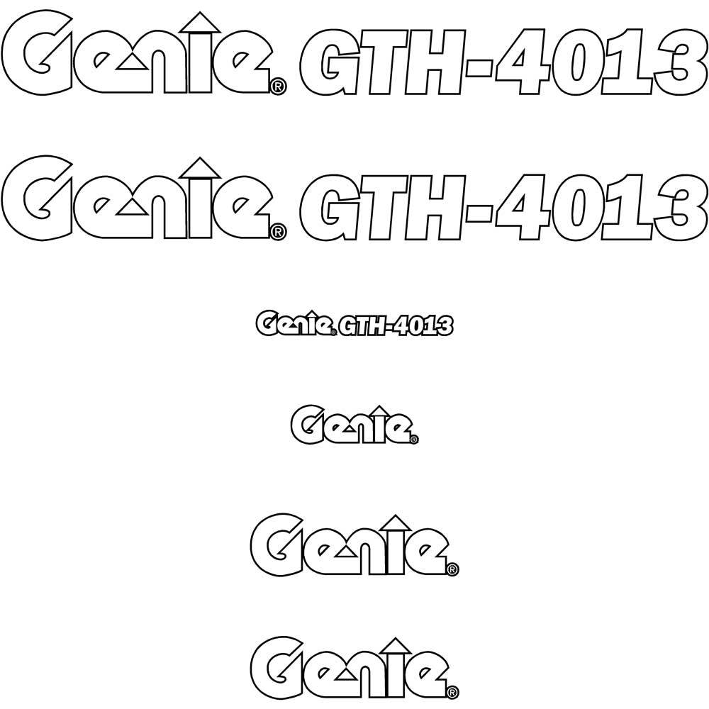 Genie GTH4013 Decal Kit Genie GTH4013 Decal Kit