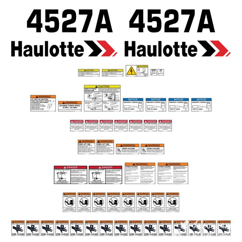 Haulotte H4527A Decal Kit