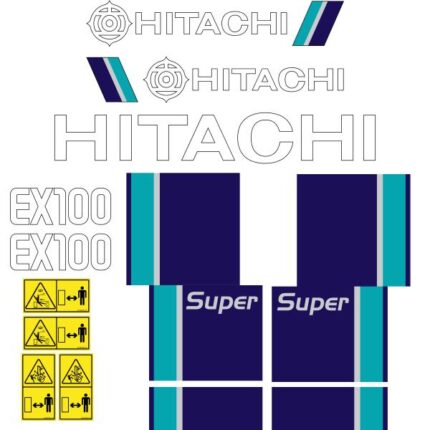 Hitachi EX100-2 Decal Kit