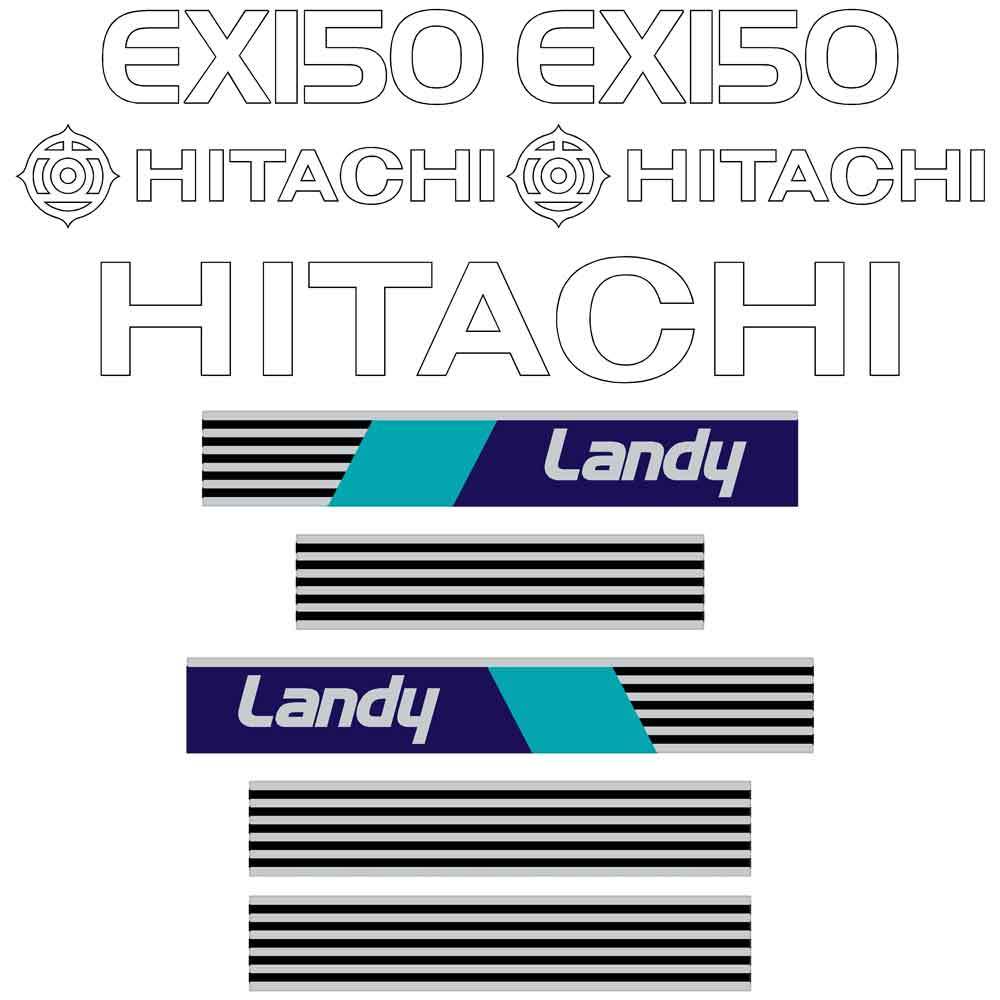 Hitachi EX150-1 Decal Kit Hitachi EX150-1 Decal Kit