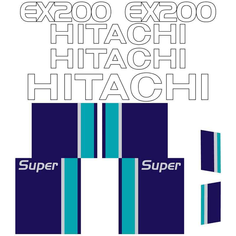 Hitachi EX200-2 LC Decal Kit Hitachi EX200-2 LC Decal Kit