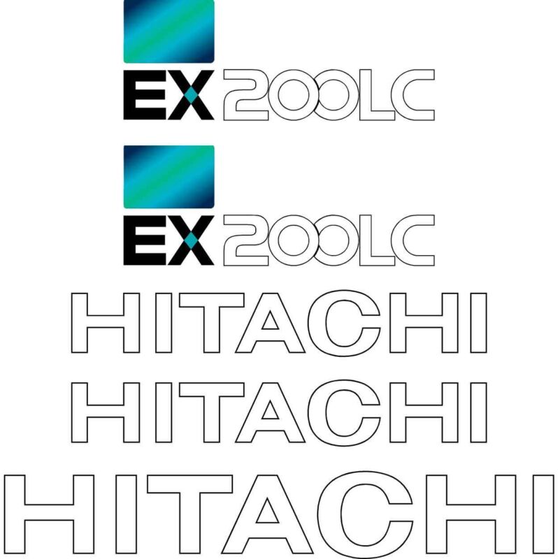 Hitachi EX200-5 LC Decal Kit