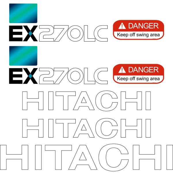 Hitachi EX270-5 LC Decal Kit Hitachi EX270-5 LC Decal Kit
