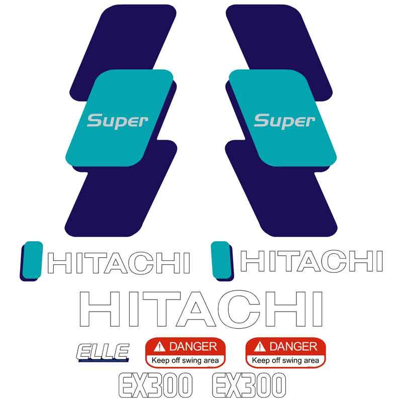 Hitachi EX300-3 Decal Kit Hitachi EX300-3 Decal Kit