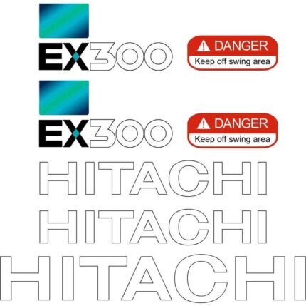 Hitachi EX300-5 Decal Kit