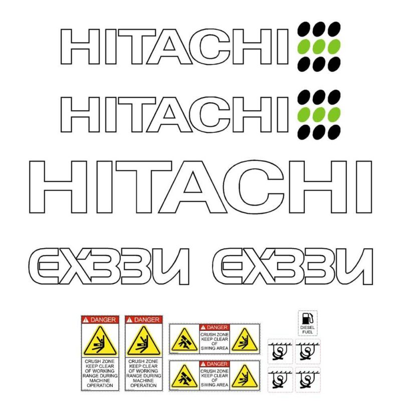 Hitachi EX33U Decal Kit