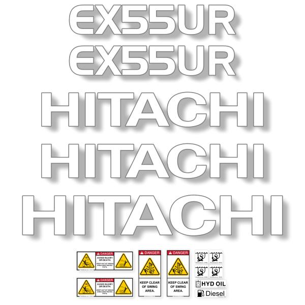 Hitachi EX55UR Decal Kit Hitachi EX55UR Decal Kit