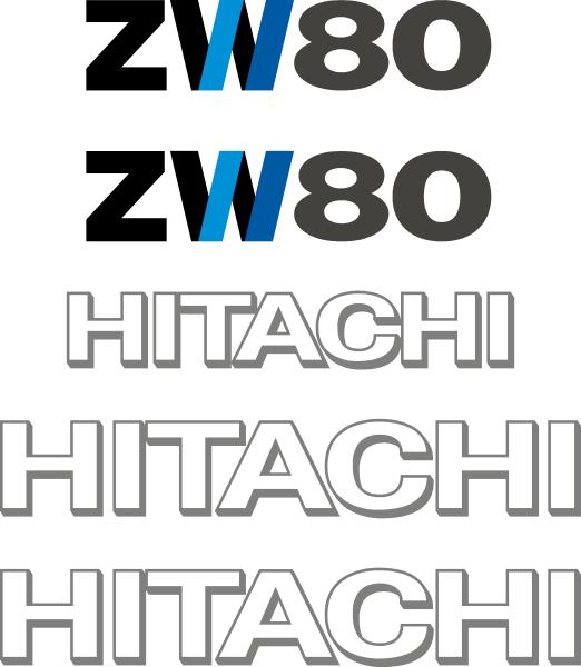 Hitachi ZW80 Decal Kit Hitachi ZW80 Decal Kit