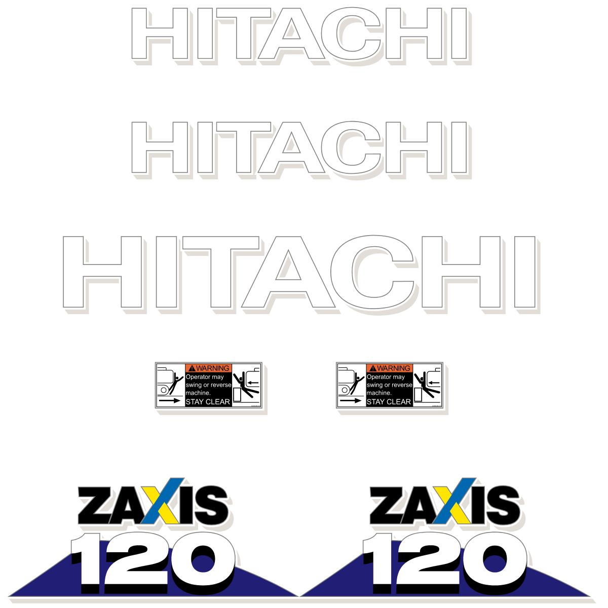 Hitachi ZX120-6 Decal Kit Hitachi ZX120-6 Decal Kit