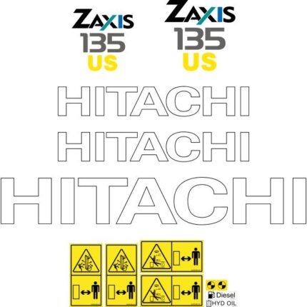 Hitachi ZX135US-1 Decal Kit