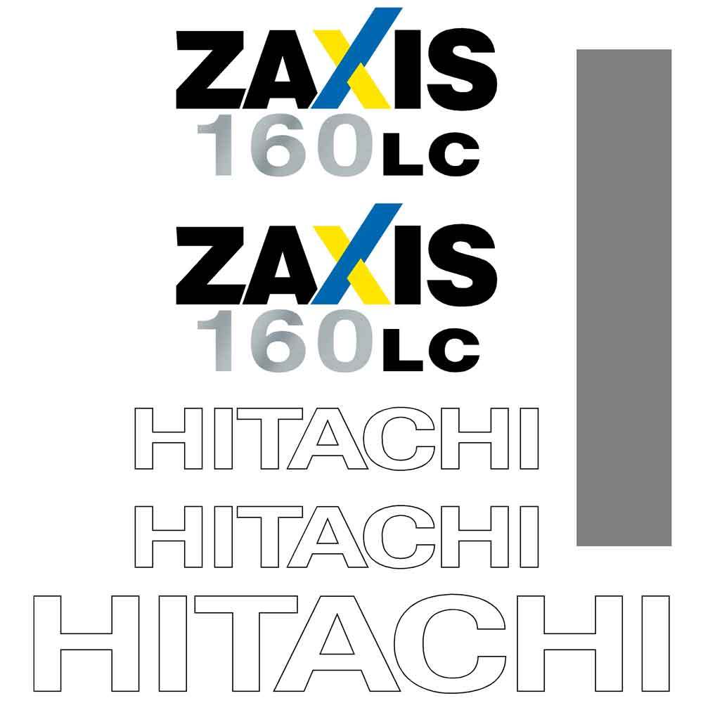 Hitachi ZX160LC-3 Decal Kit Hitachi ZX160LC-3 Decal Kit