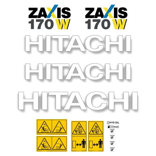 Hitachi ZX170w-5 Decal Kit Hitachi ZX170w-5 Decal Kit